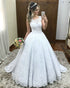 2019 Lace Wedding Dresses Ball Gown for Brides Elegant Fashion Bridal Gowns Satin Belt